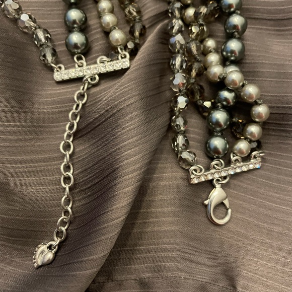 CAROLEE Vintage 4 stranded Gray Color Necklace - Picture 11 of 14